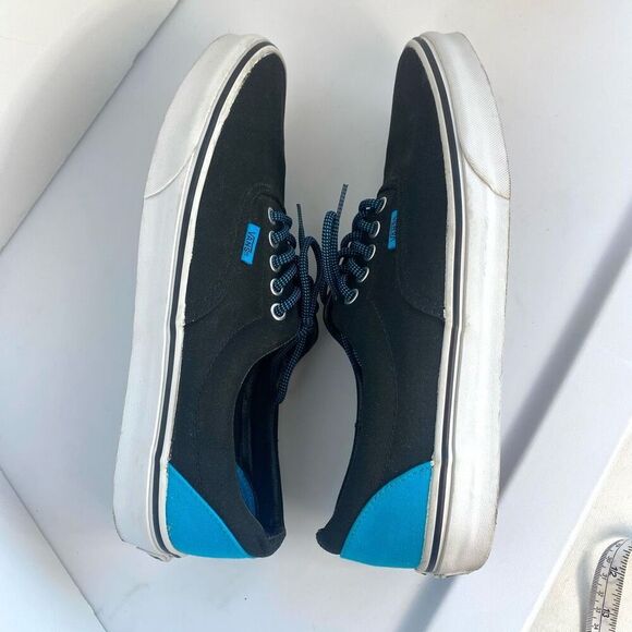 Vans Era Shoe - Black / Hawaiian Ocean Blue Skate Shoes Unisex Streetwear - Picture 7 of 11